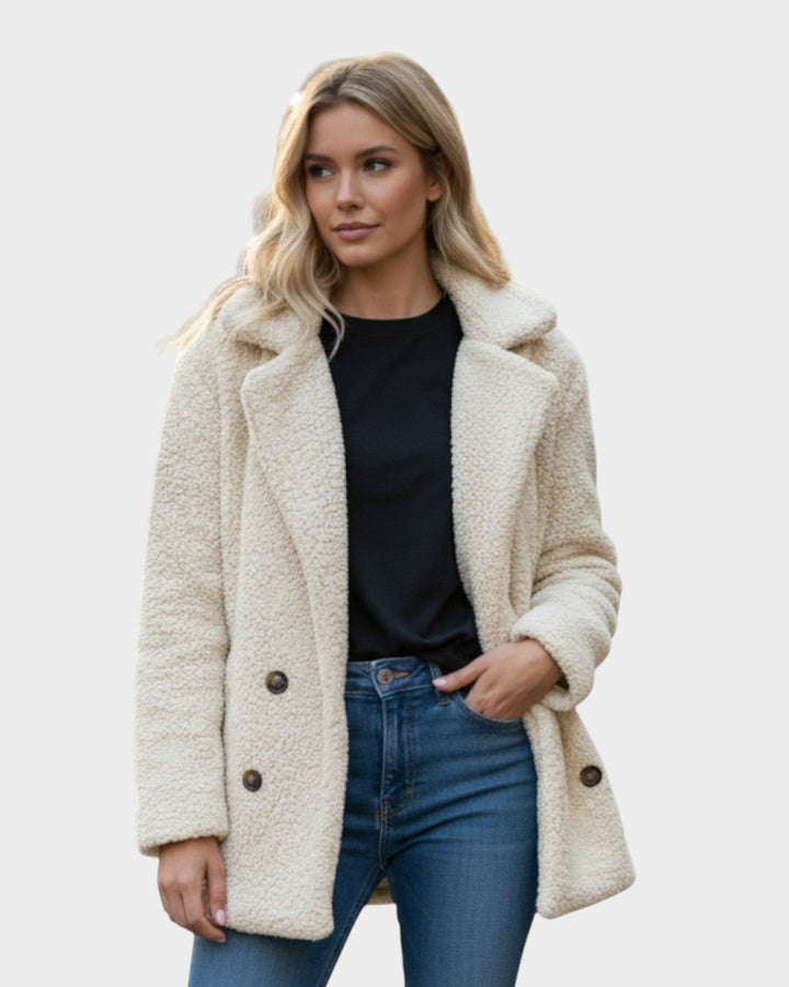 Ada | Cream Teddy Coat