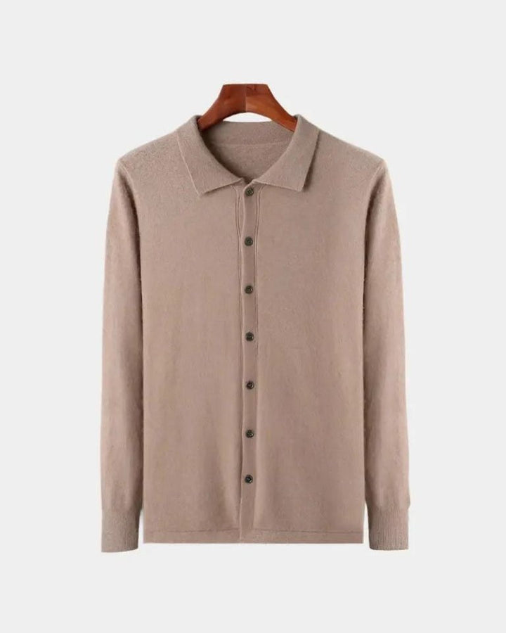 Adam | Rust Button Knit Polo