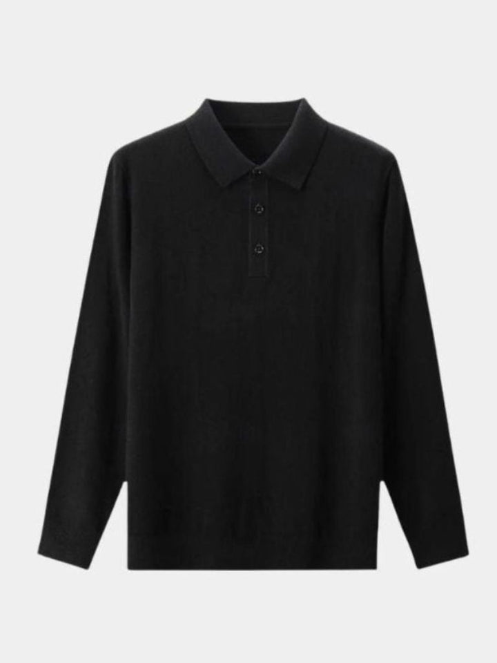Adrian | Grey Long-Sleeve Polo
