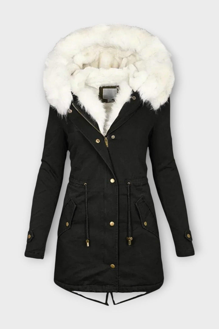Aisha | Olive Faux-Fur Hooded Parka