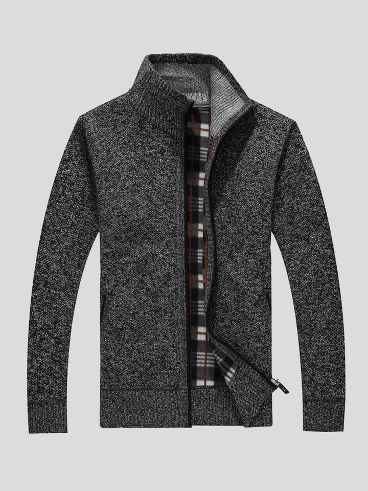 Alfie | Cream Zip Knit Jacket