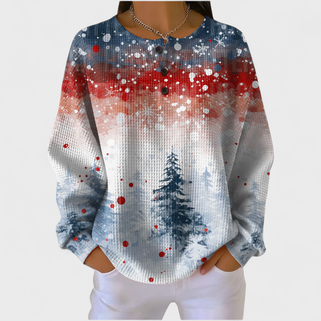 Jasmijn | Festive Jumper Featuring a Cozy Pine Cone Design