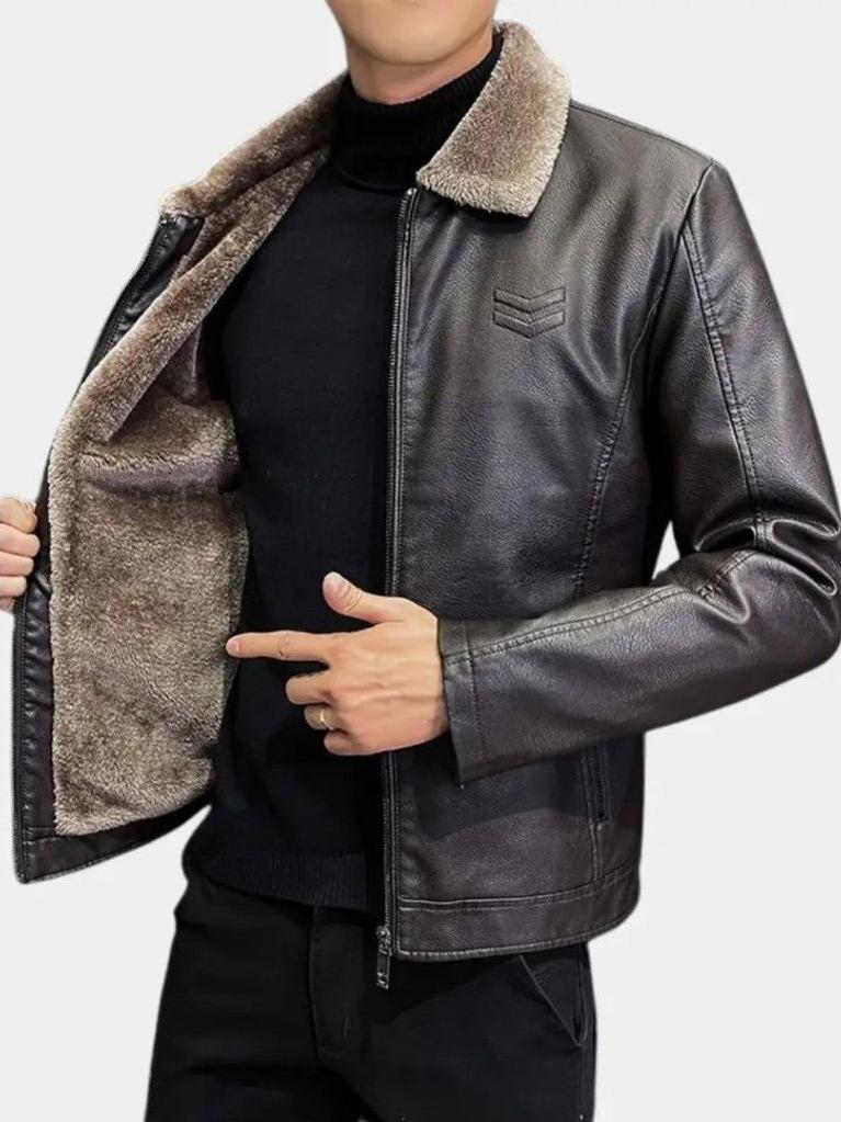 Arthur | Black Sherpa-Collar Jacket
