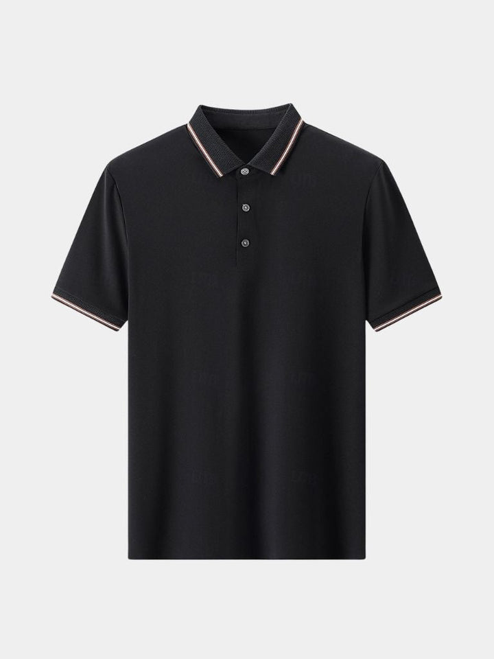 Alistair | Navy Contrast-Trim Polo
