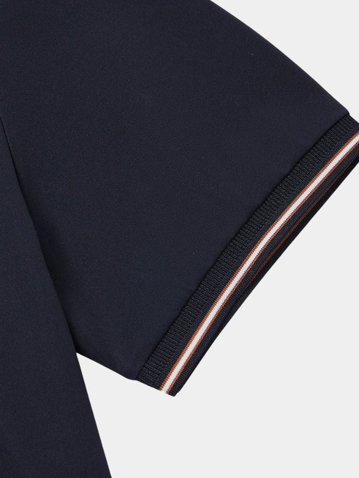 Alistair | Navy Contrast-Trim Polo