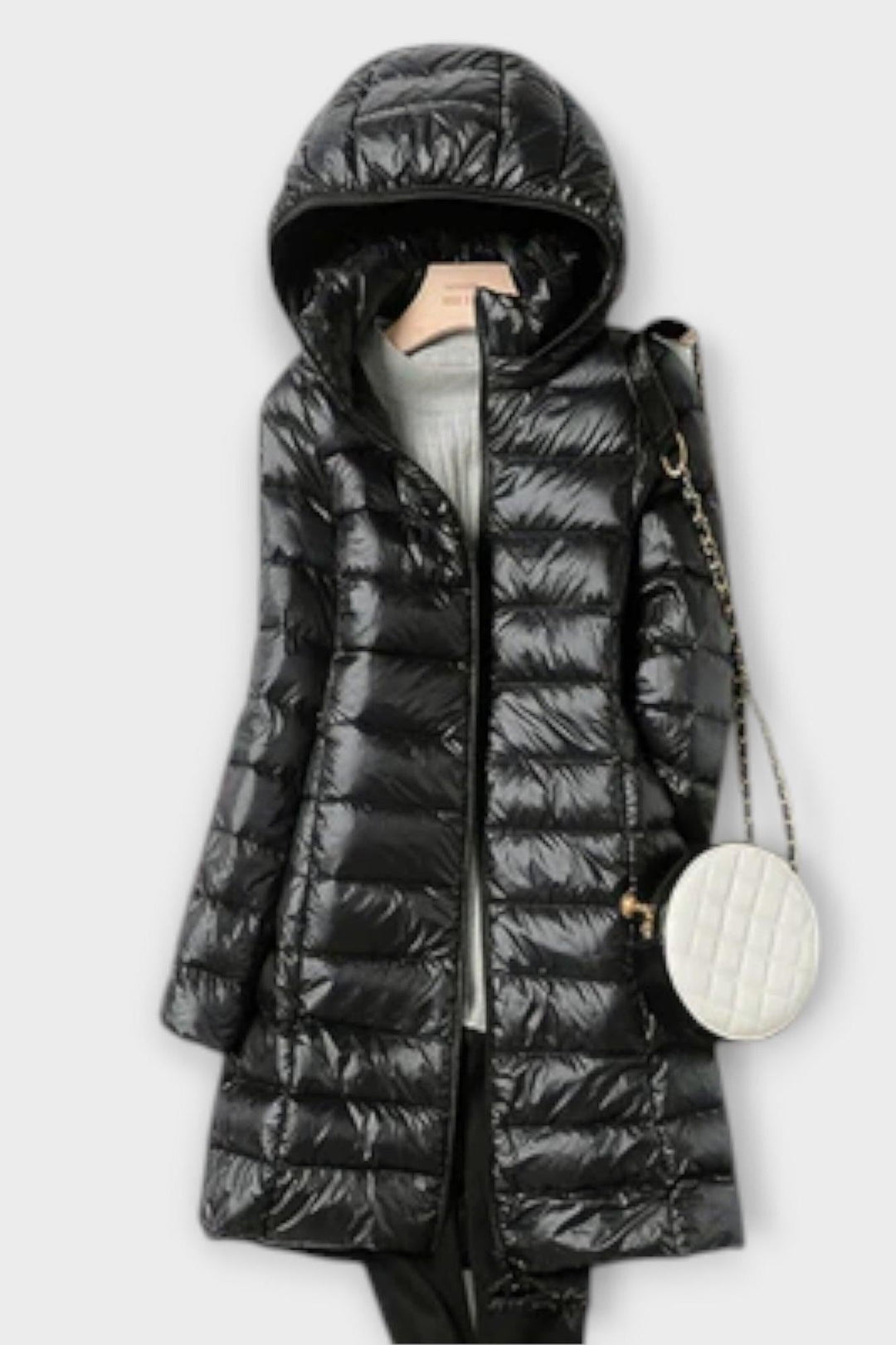 Esther | Champagne Hooded Puffer Jacket