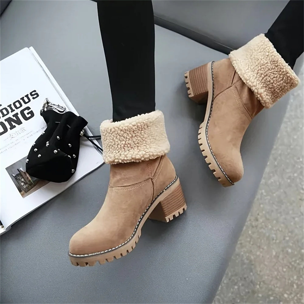 Violet | Fur-Lined Mid-Calf Winter Boots