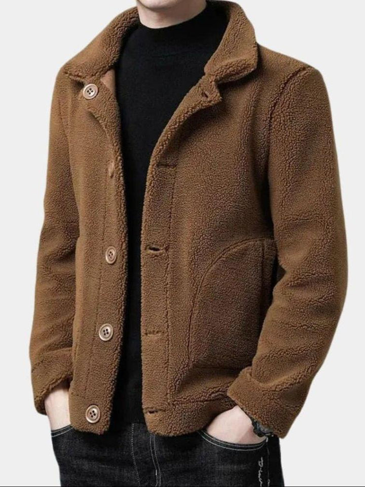 Benjamin | Camel Button-Front Jacket