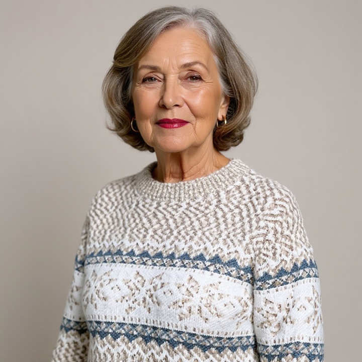 Caroline | Powder Blue Nordic Knit Jumper