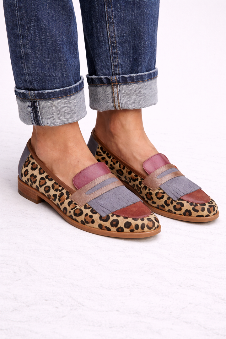 Zelda | Elegant Leopard-Print Loafers
