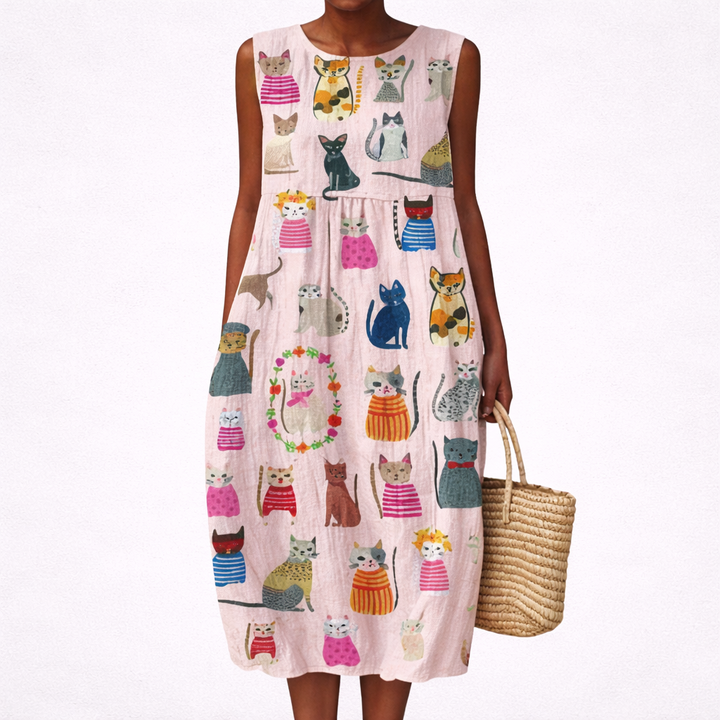 Océane - Comfortable Summer Dress Without Sleeves
