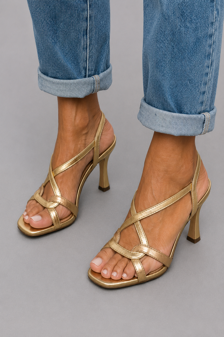 Greta | Enchanting Golden Sandals for Summer
