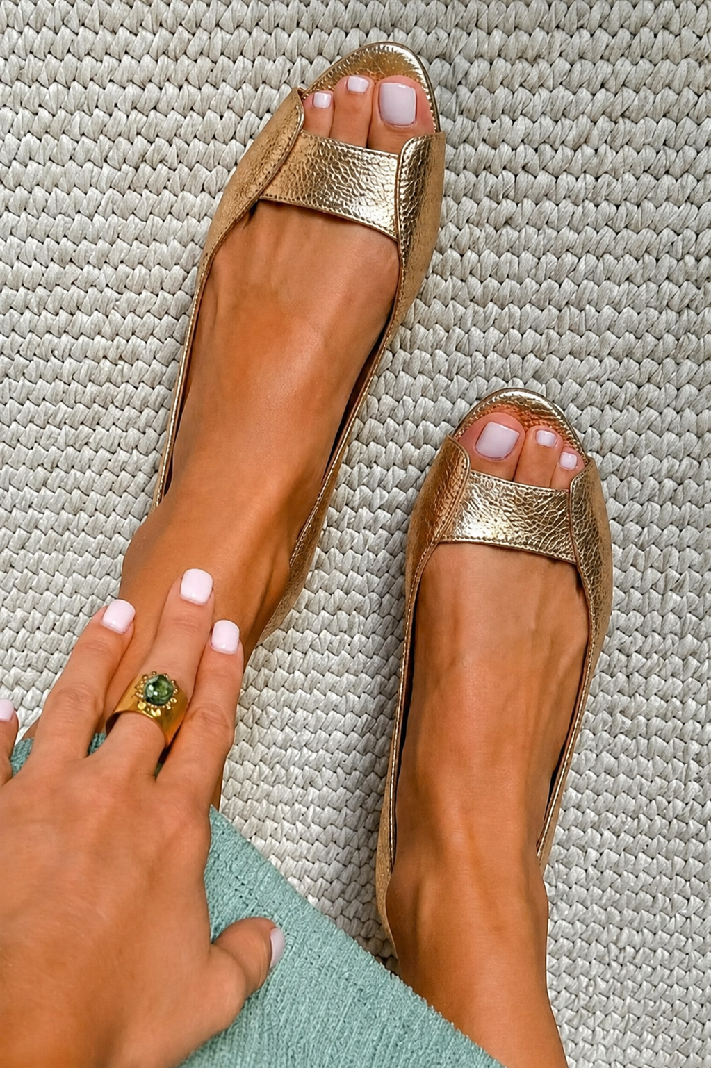 Frieda | Luxe Golden Comfort Sandals