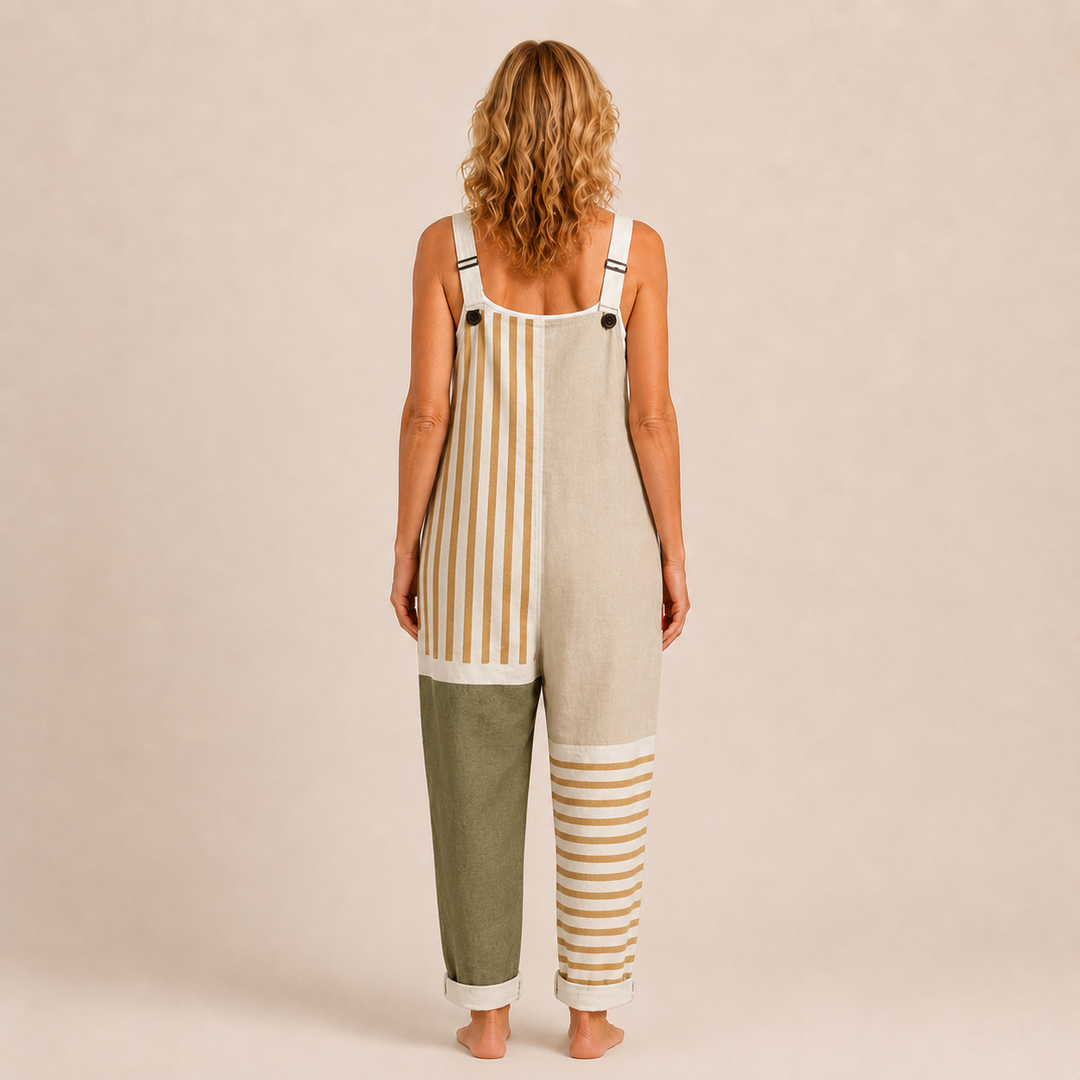 Juliette | Natural Striped, Bright and Refined Jumpsuit