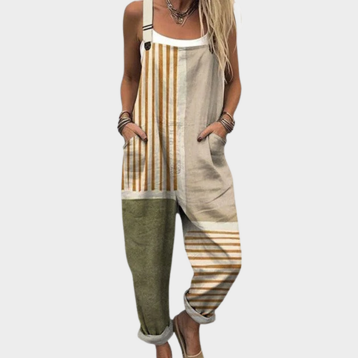 Juliette | Natural Striped, Bright and Refined Jumpsuit