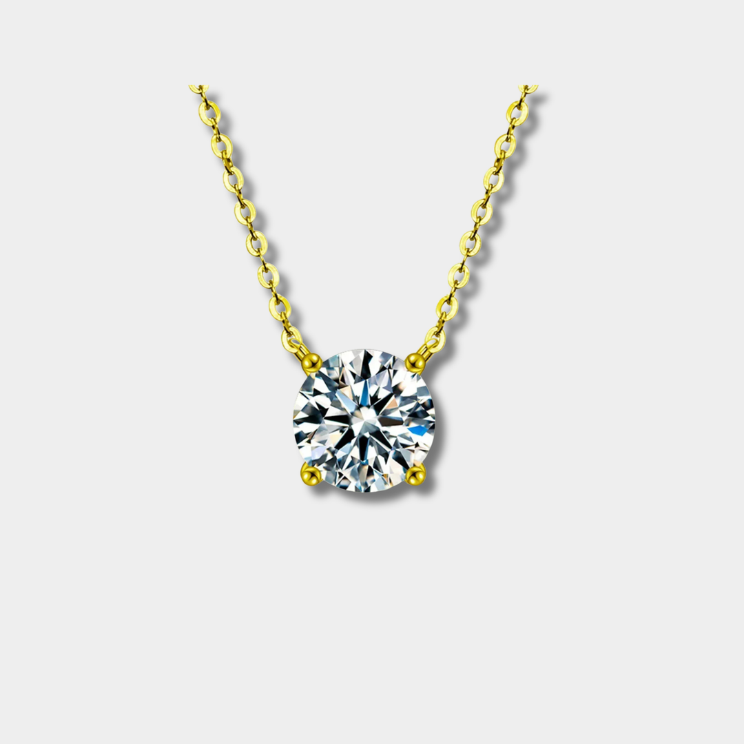 Raphaëlle – 18-Carat Gold-Plated Silver Necklace with Zirconium