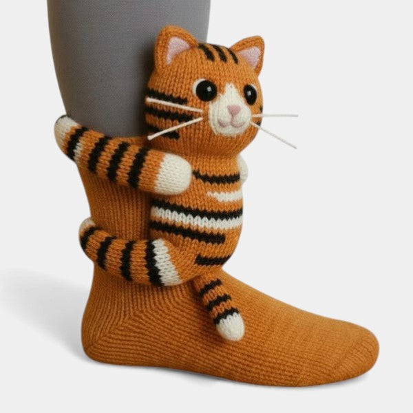 Alicia Tiger Print Socks