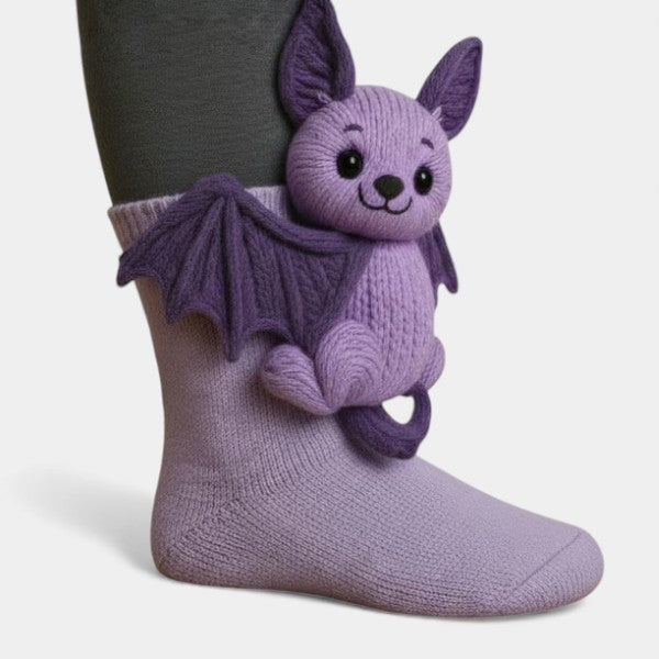 Claudia Fun Bat-Themed Socks