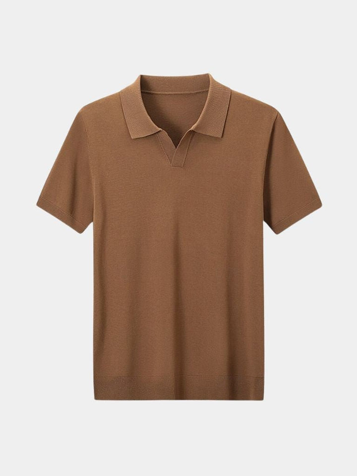 Ellis | Open-Collar Knit Polo Shirt