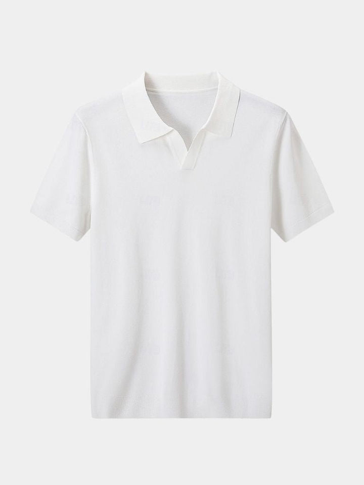 Ellis | Open-Collar Knit Polo Shirt