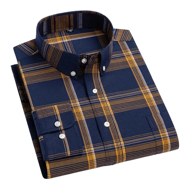 Stephen | Brown Tartan Check Shirt