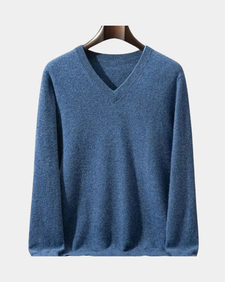 Edmund | Blue V-Neck Jumper