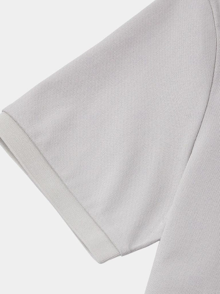 Felix | Light Grey Contrast-Collar Polo