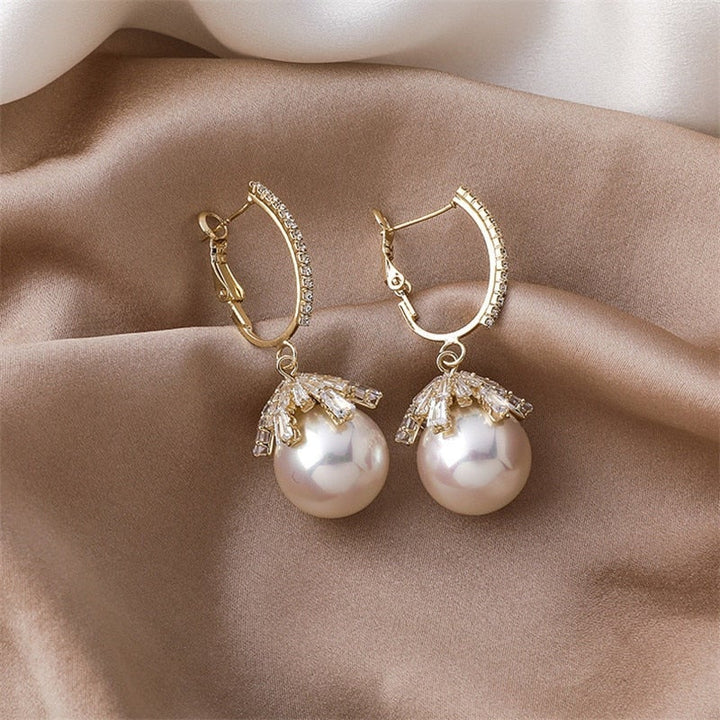 Elegant Malia Pearl Drop Earrings