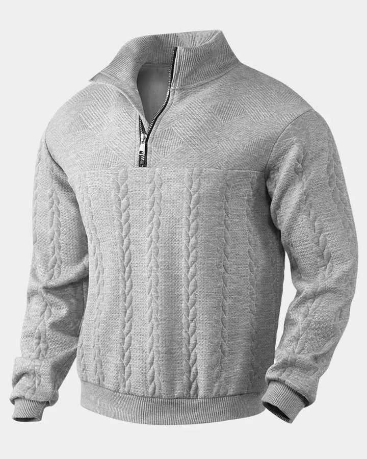 Henry | Cream Cable-Knit Half-Zip Jumper