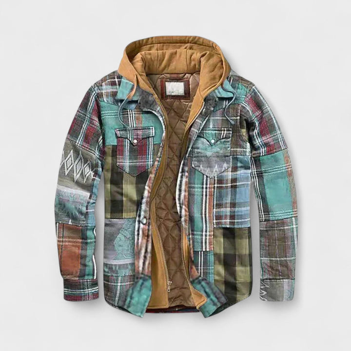 Oliver | Blue Checked Hooded Jacket