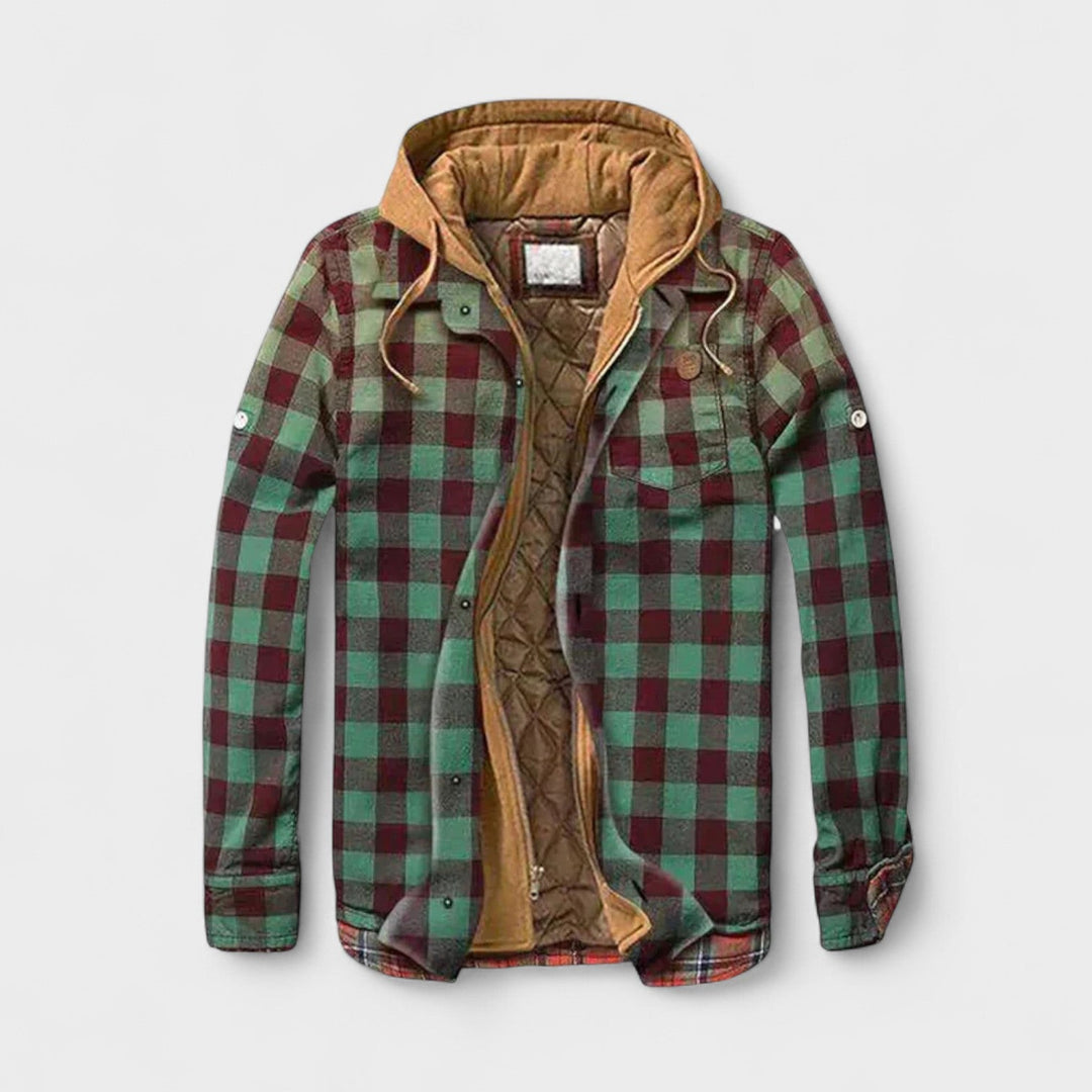 Oliver | Blue Checked Hooded Jacket