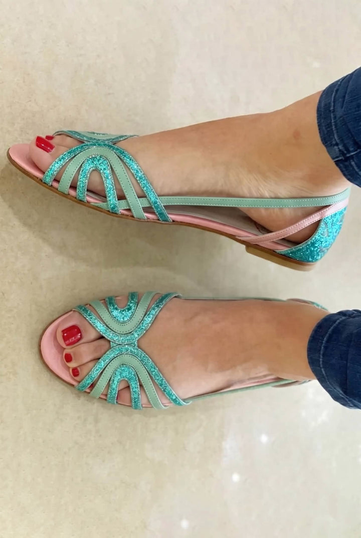 Hannah | Summer Glow Golden Sandals