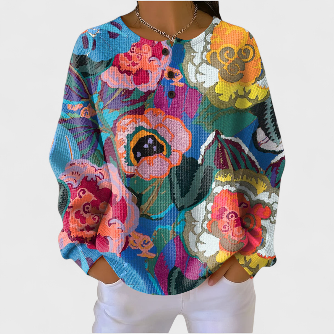 Anouk | Vibrant Floral Print Sweatshirt