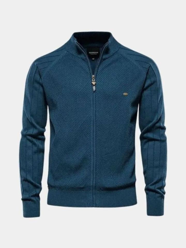 James | Taupe Zip Knit Jacket