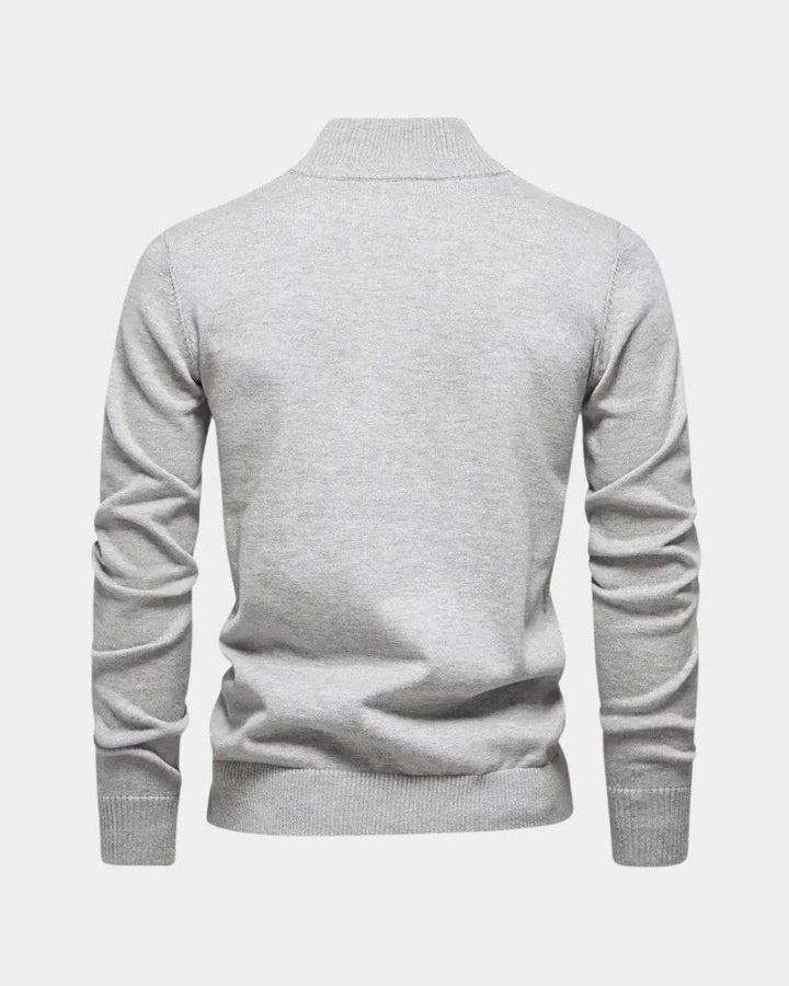 Jacob | Light Grey Half-Zip Jumper