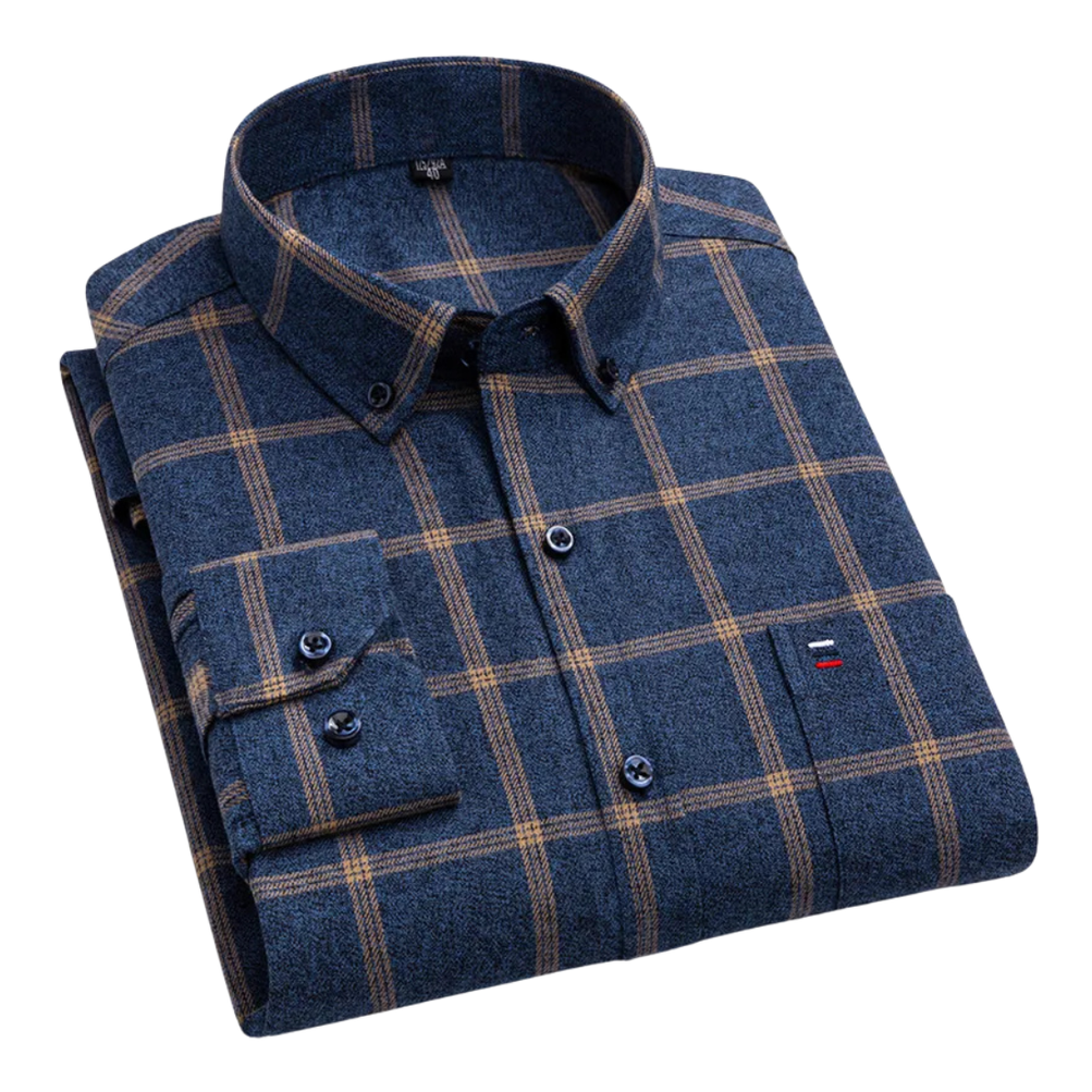 John | Navy & Red Check Shirt