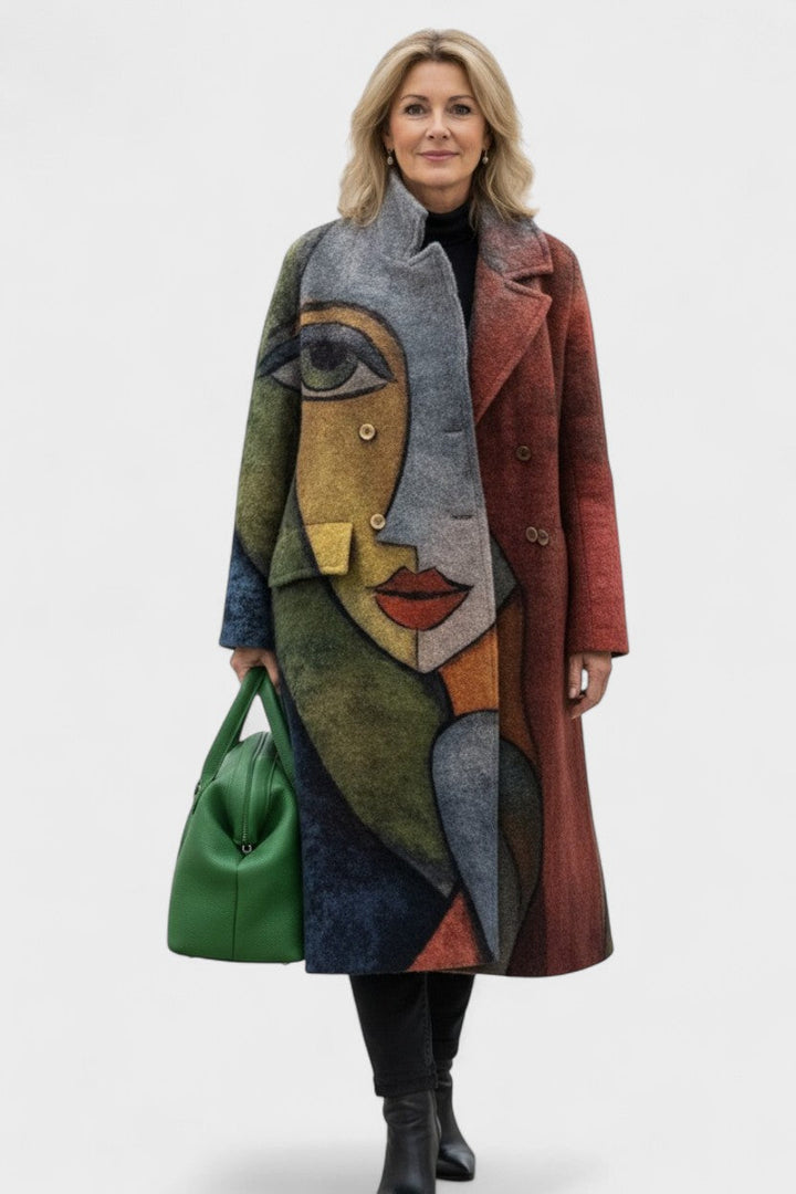 Catrin | Colourful Checked Oversized Coat