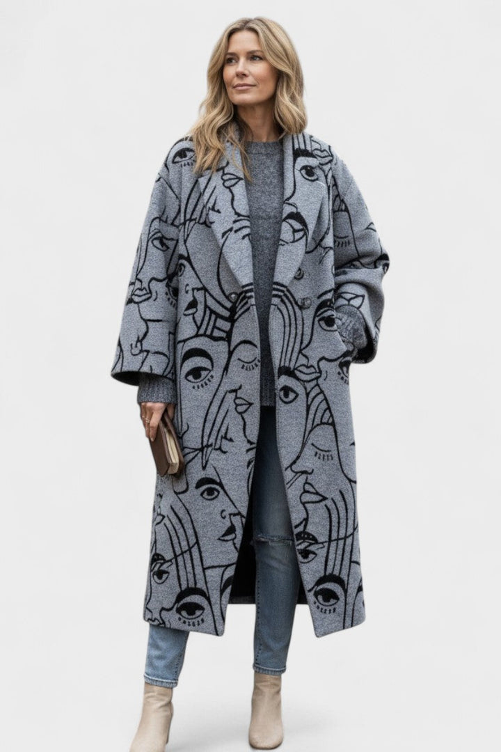 Catrin | Colourful Checked Oversized Coat