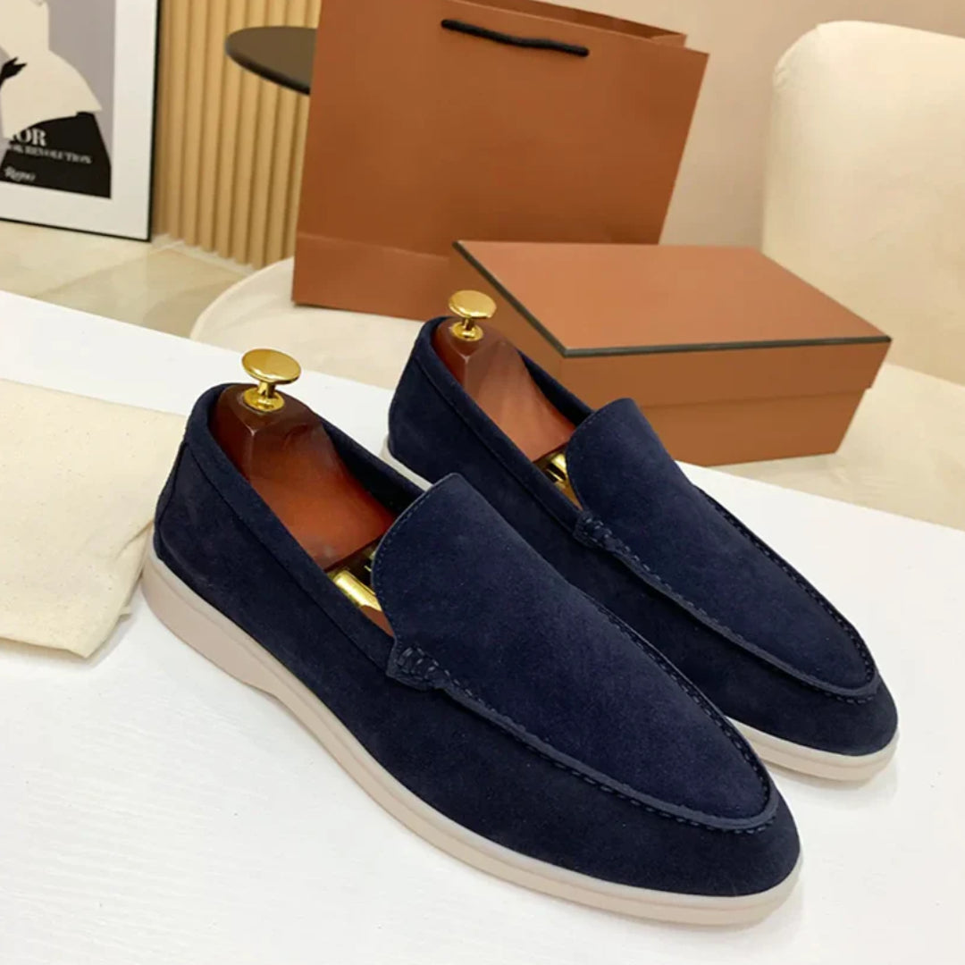 William | Classic Suede Penny Loafers