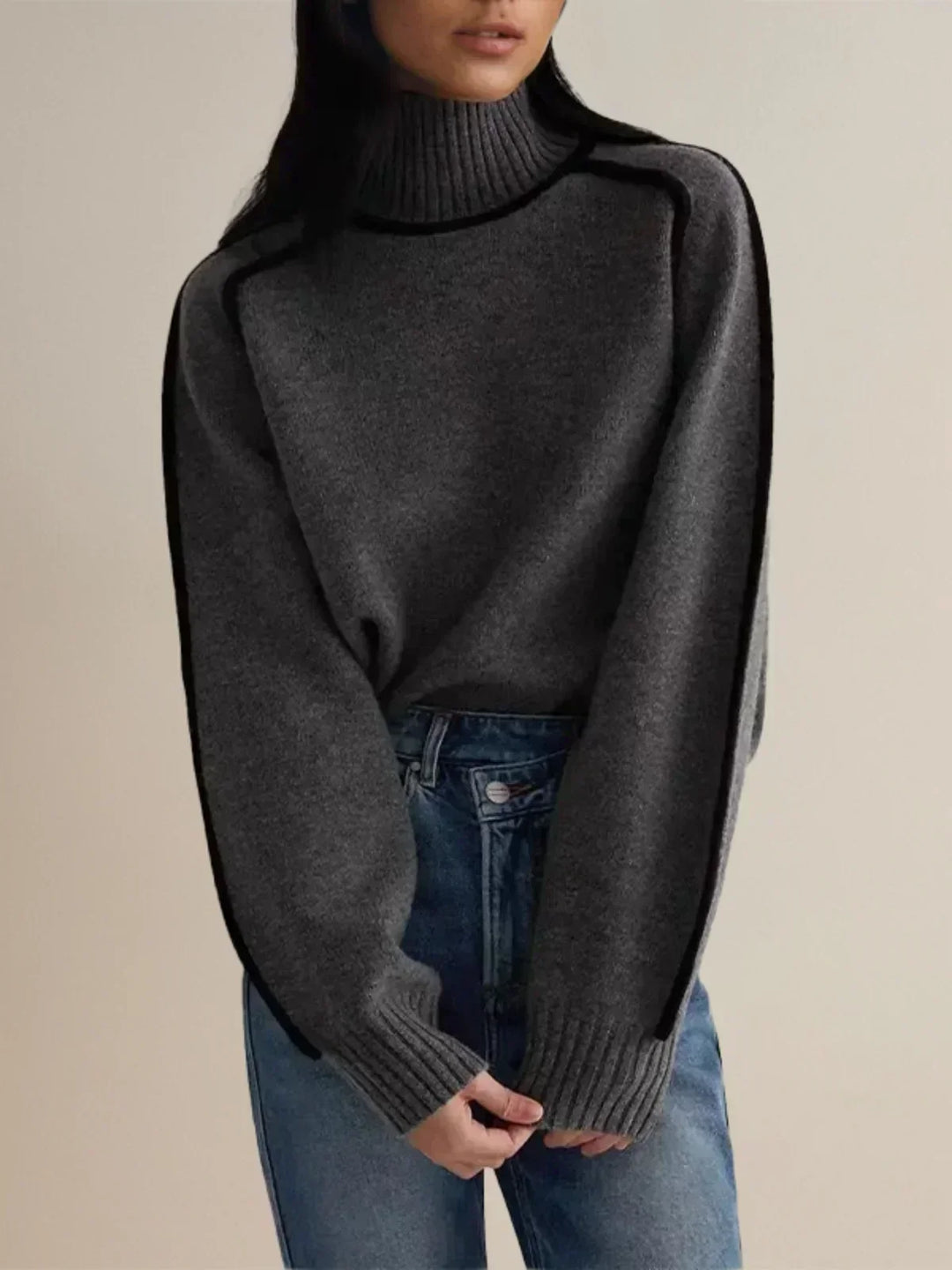 Carine | Chic High-Neck Jumper