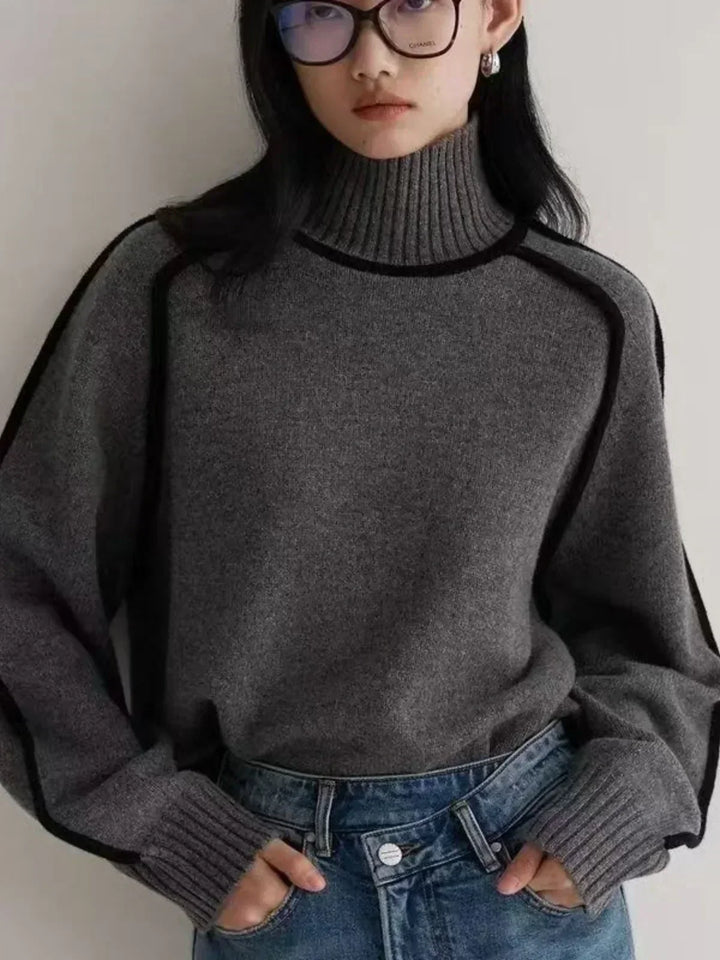 Carine | Chic High-Neck Jumper