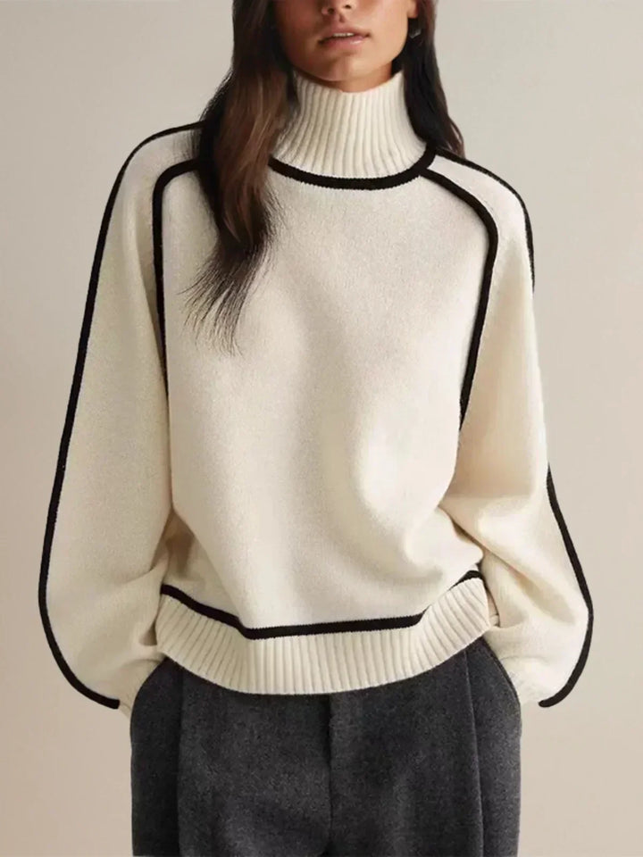 Carine | Chic High-Neck Jumper