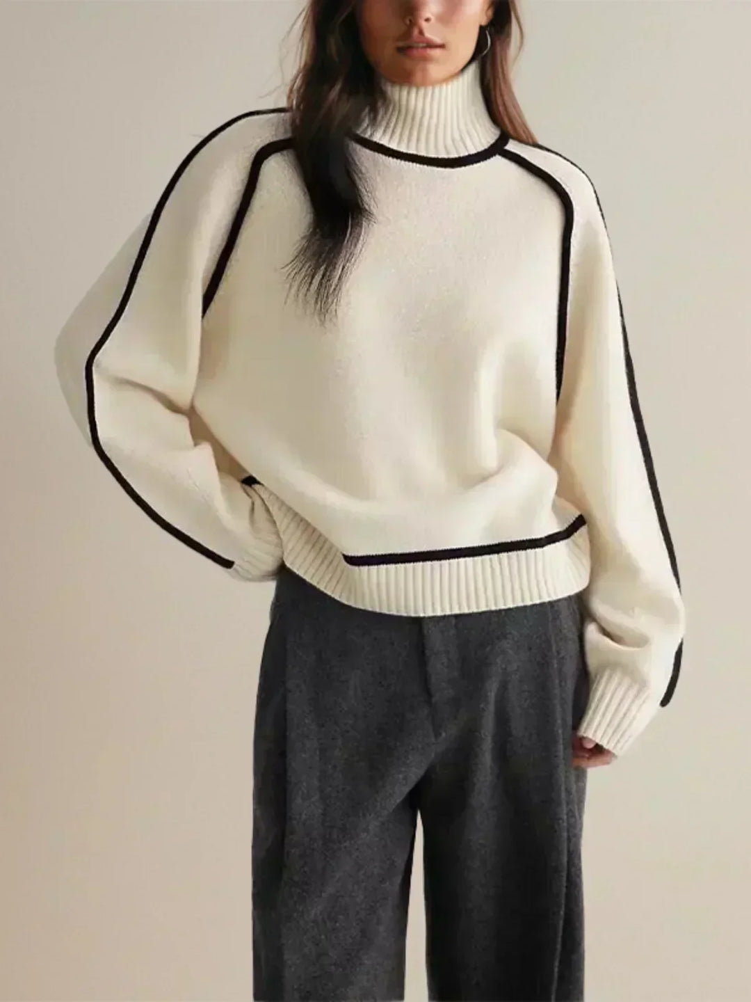 Carine | Chic High-Neck Jumper