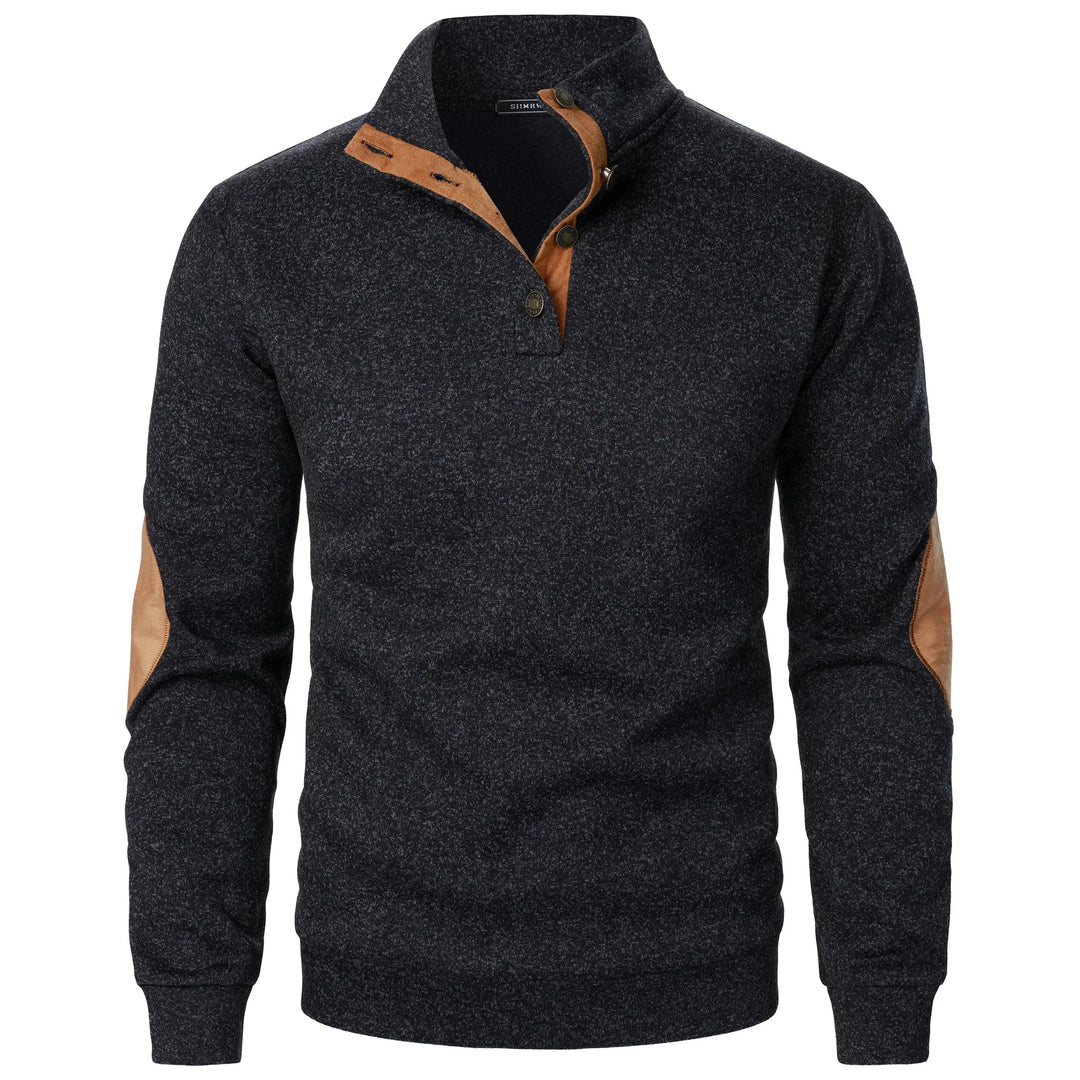 Liam | Charcoal Half-Zip Knit Jumper