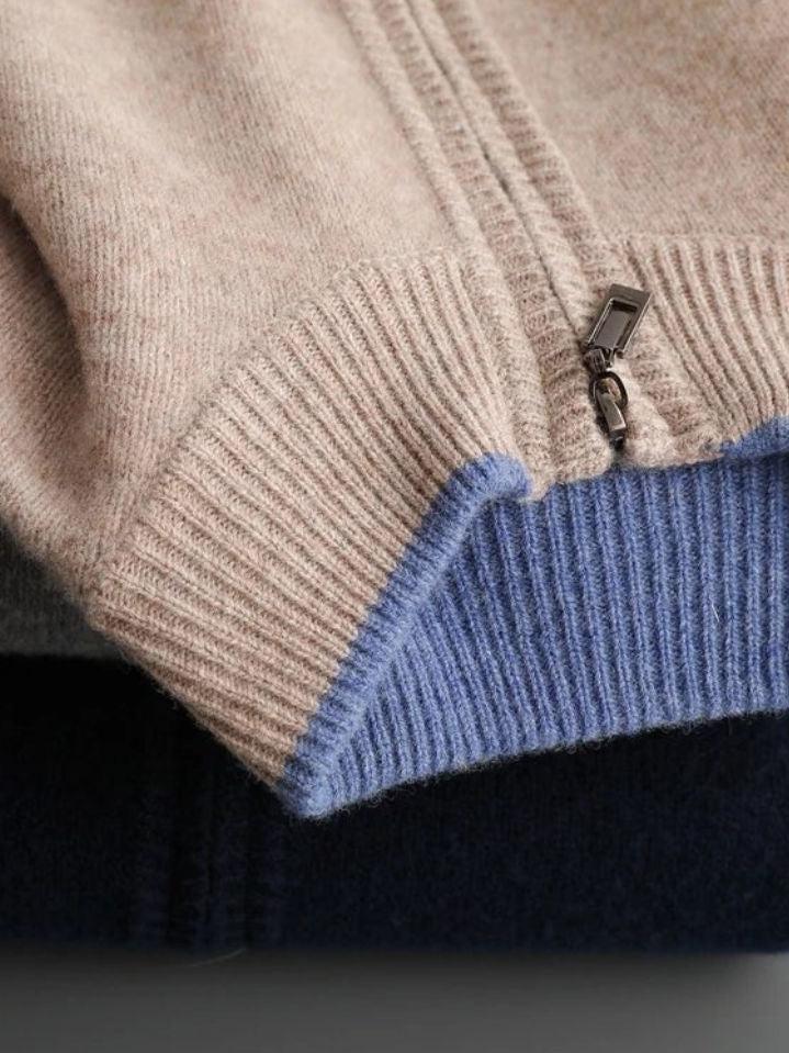 Lewis | Taupe Zip-Front Jacket