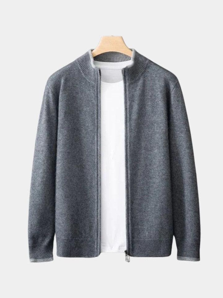 Lewis | Taupe Zip-Front Jacket