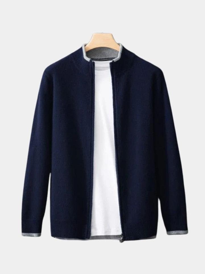 Lewis | Taupe Zip-Front Jacket