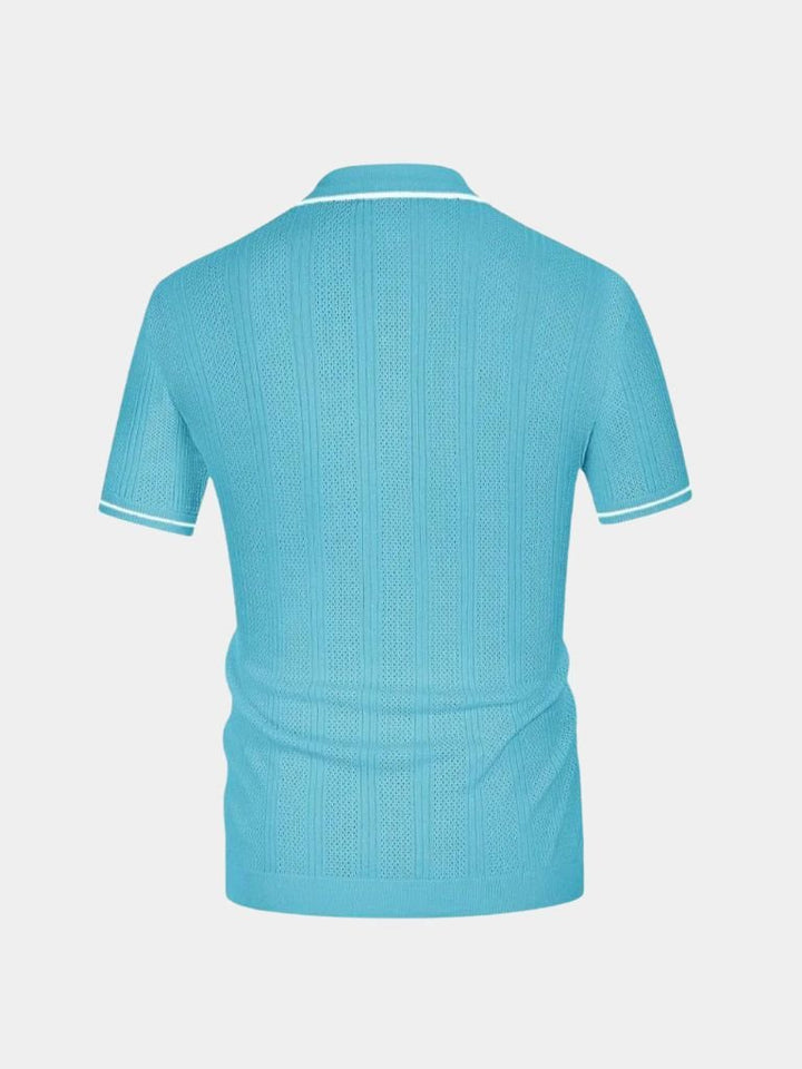 Max | Cream Zip Knit Polo