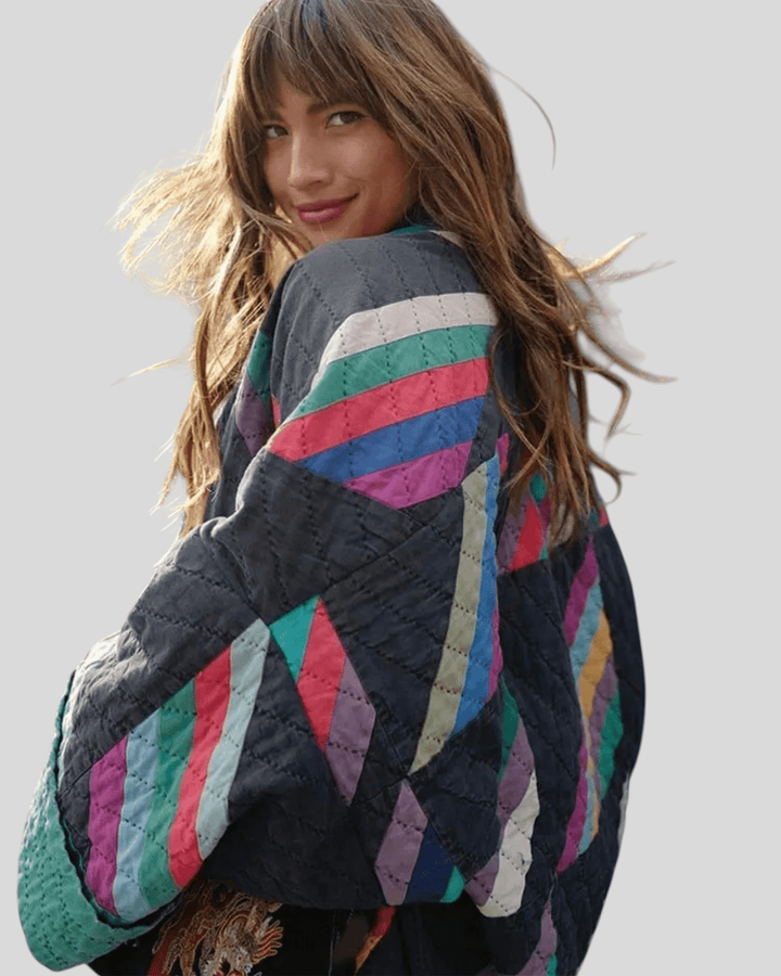 Marisa | Colour-Block Quilted Jacket
