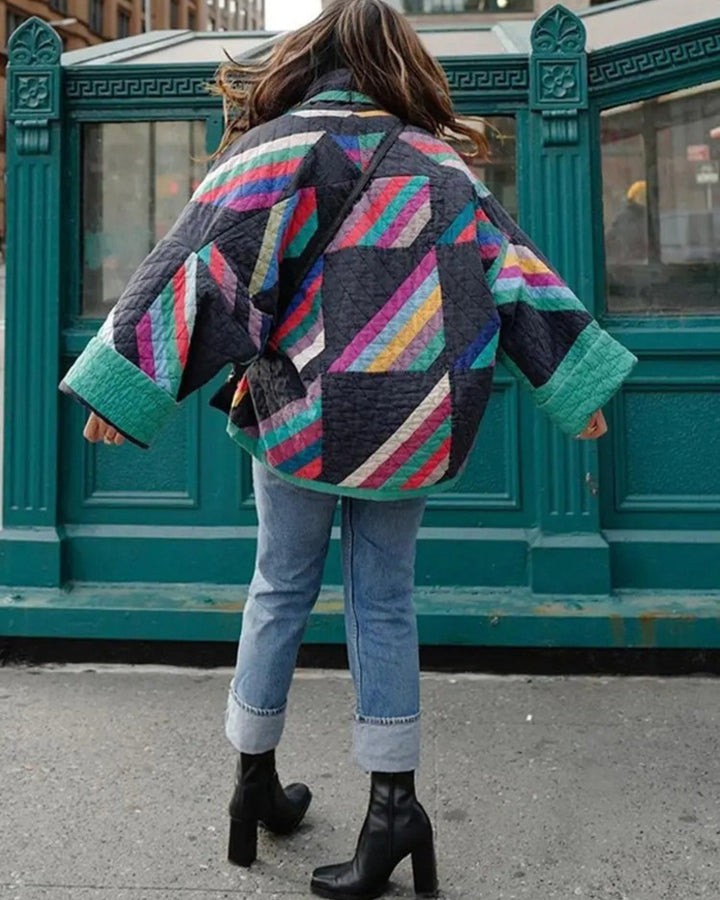 Marisa | Colour-Block Quilted Jacket